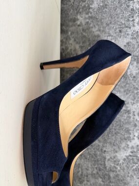 Jimmy Choo Blue Suede Shoes